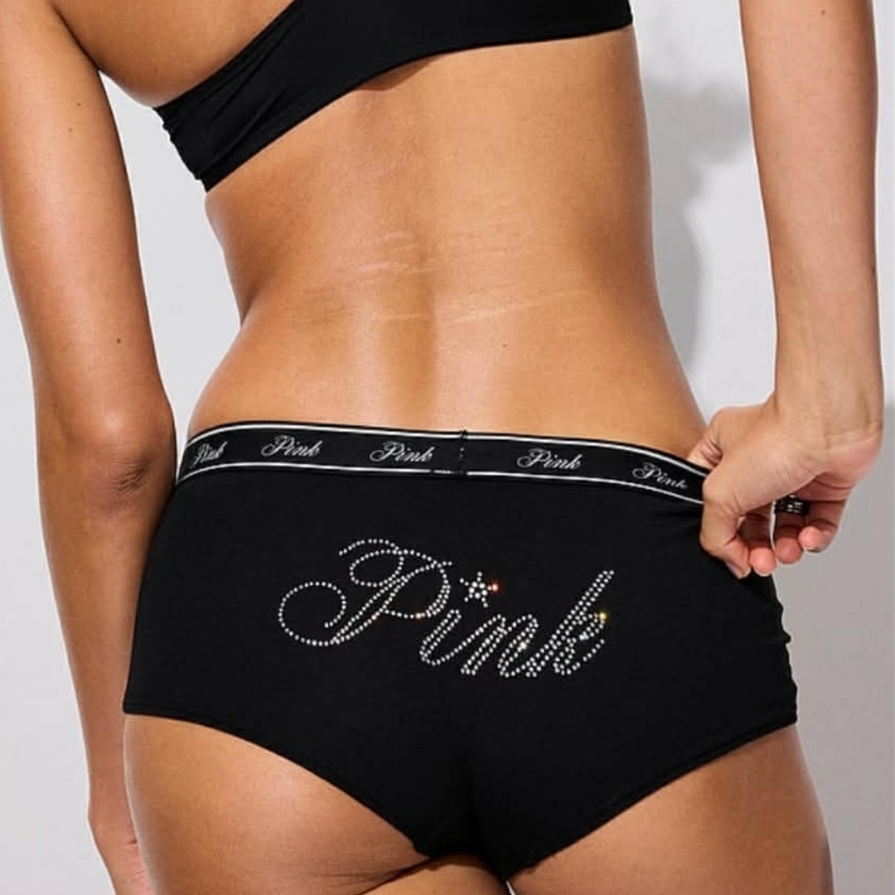 PINK Cotton Logo Shortie Size XXL NWT - Picture 4 of 9